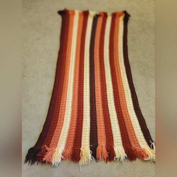 Vintage Handmade Crocheted Afghan Blanket - Picture 3 of 6